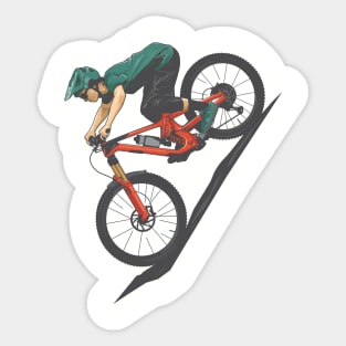 downhill rider Sticker